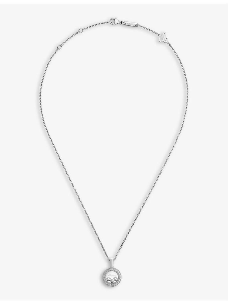 Chopard Happy Diamonds Icons 18ct white-gold and 0.35ct diamond necklace outlook
