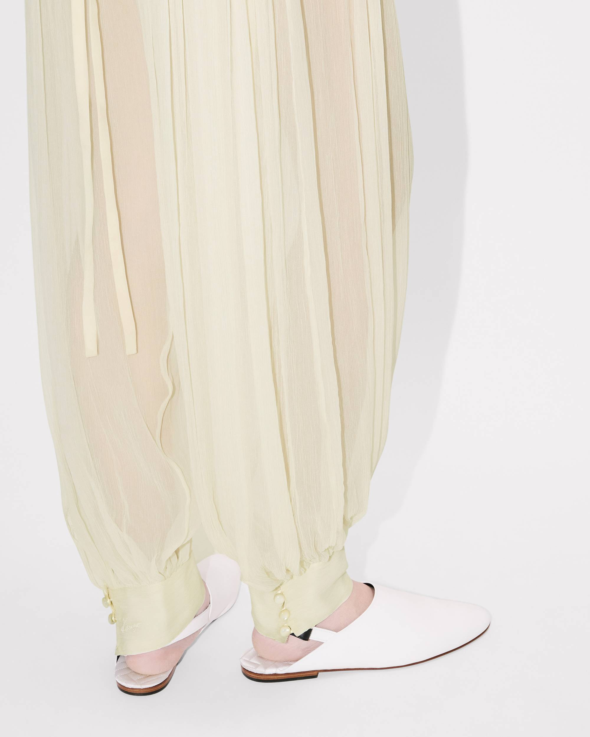 Balloon pants in transparent silk veil - 7