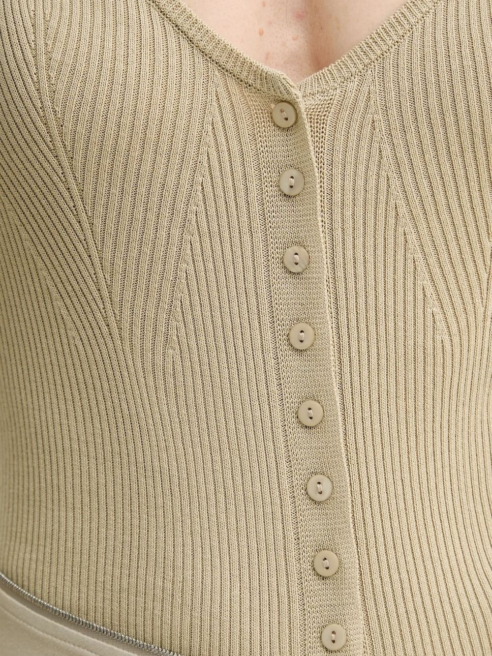 ribbed-knit button cardigan - 4
