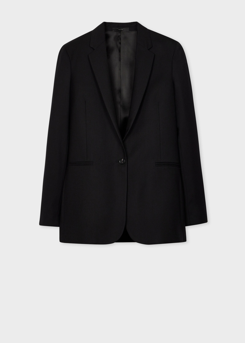 A Suit To Travel In - Women's Black Wool Travel Blazer 1