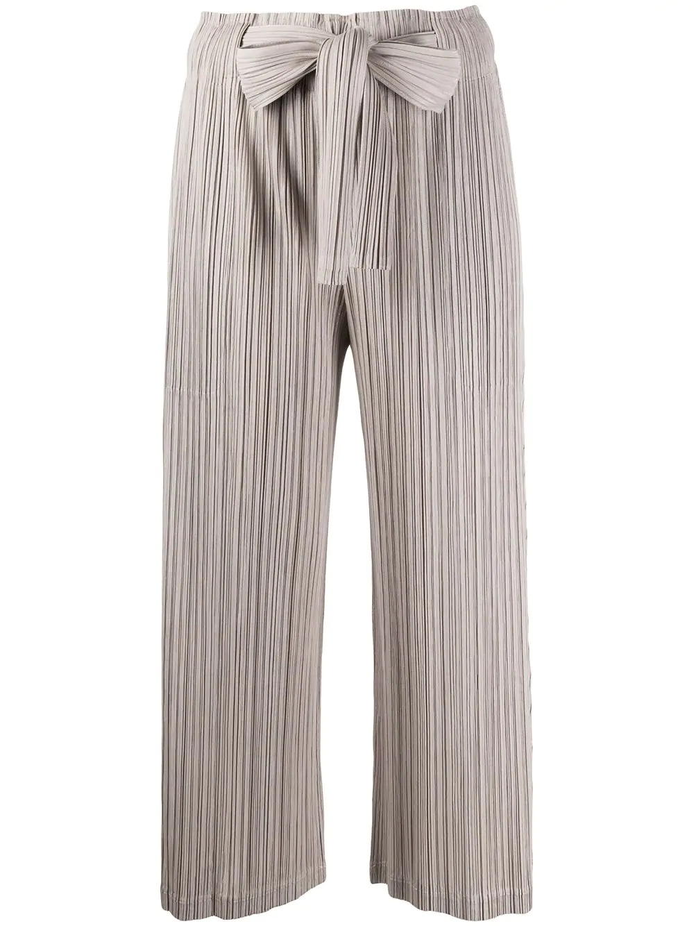 cropped micro-pleated trousers - 1