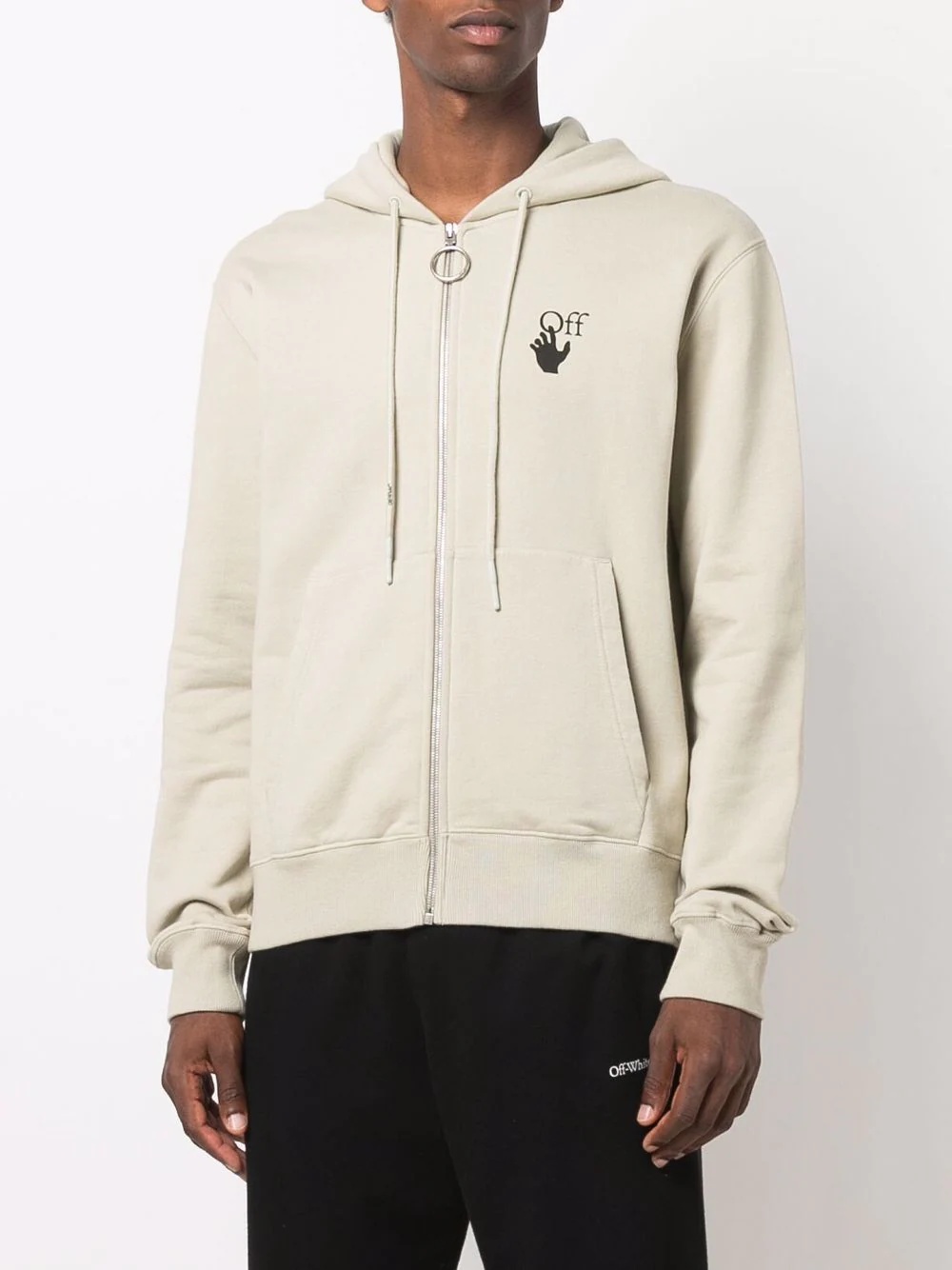 Bubble Arrow-logo slim zip-front hoodie - 4