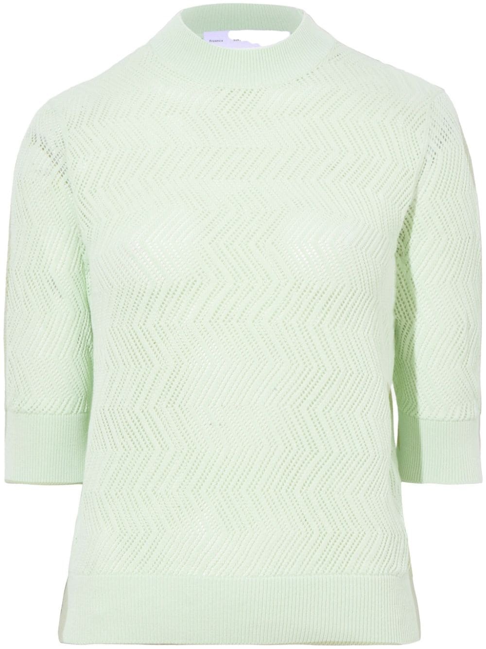 Nicola pointelle-knit cotton top - 1