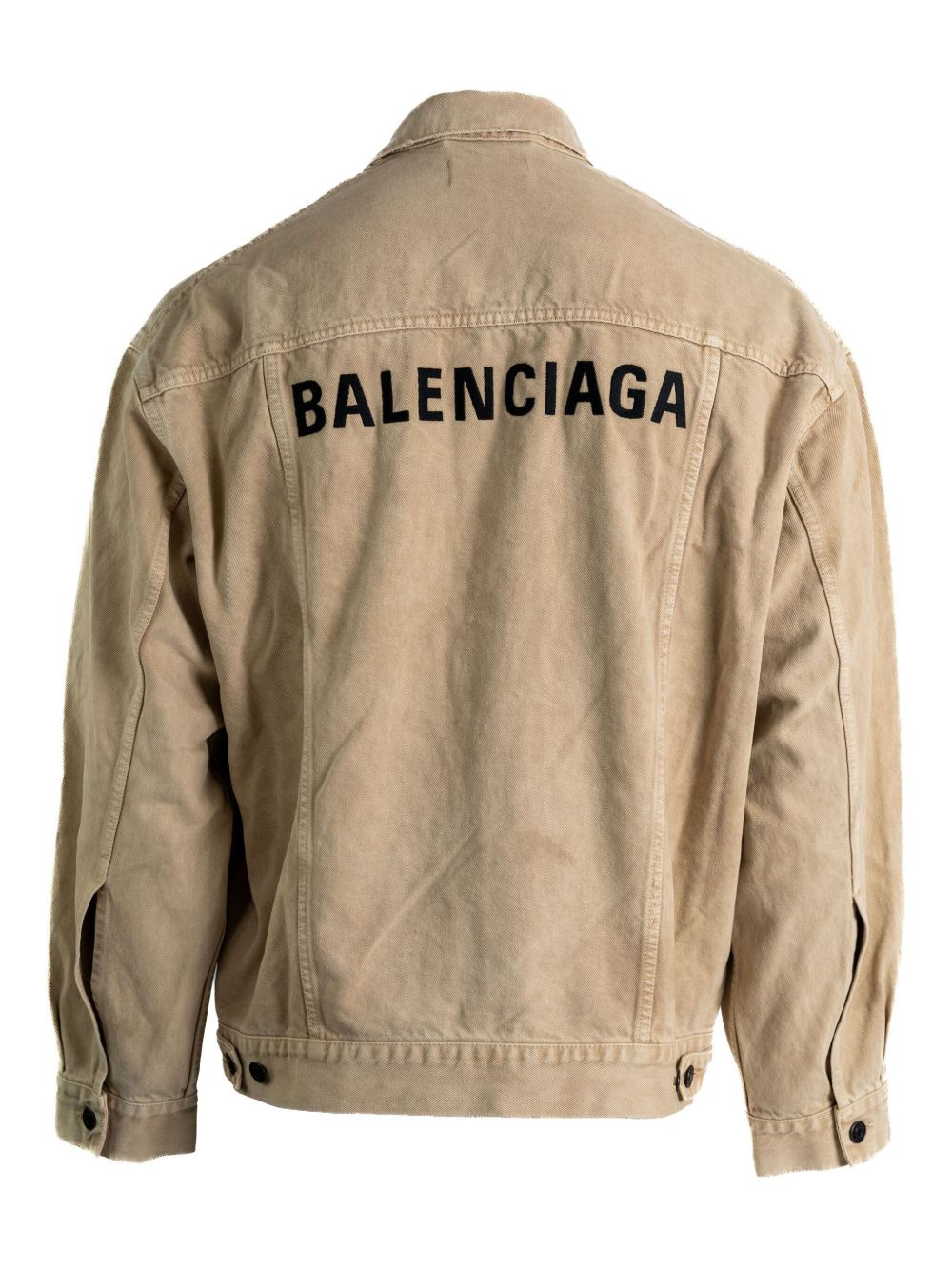 logo-print denim jacket - 2