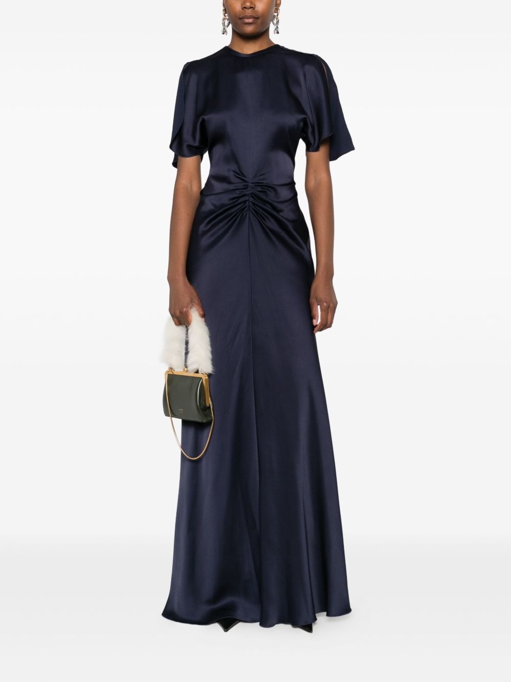 draped-waist maxi dress - 2