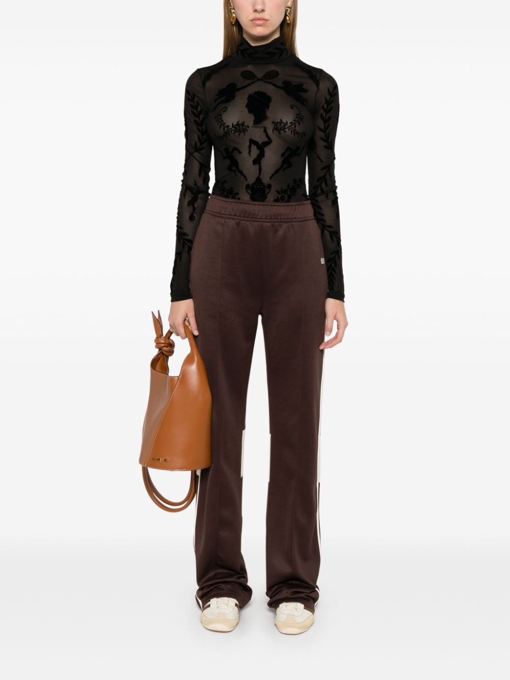 devoré-effect bodysuit - 2