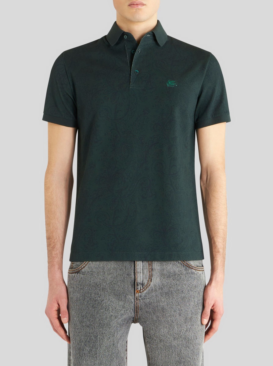 JERSEY POLO SHIRT WITH PAISLEY DESIGNS - 2