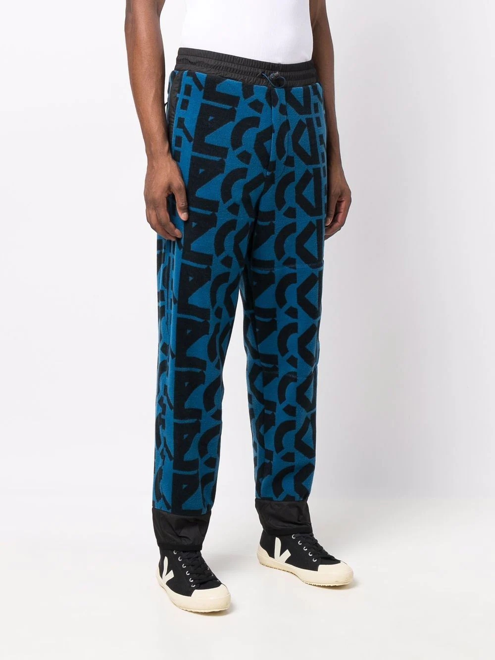 monogram-print fleece track pants - 3