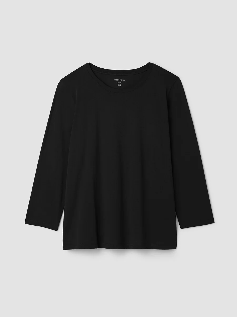 Organic Pima Cotton Jersey 3/4-Sleeve Tee - 1