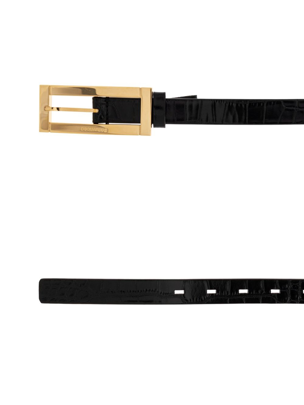 buckled leather belt - 3