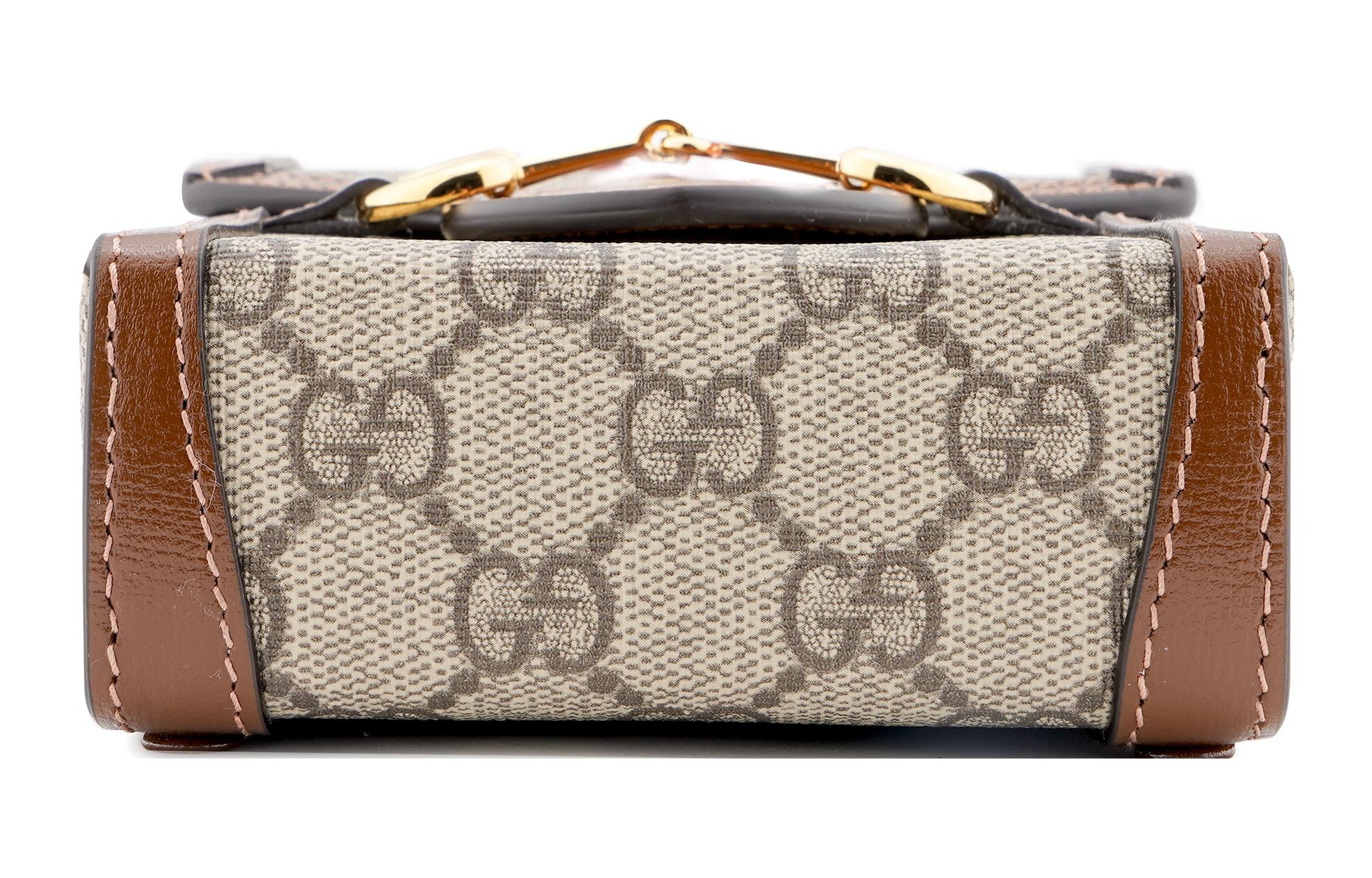 Gucci Horsebit 1955 mini bag in GG Supreme 'Brown' 625615-92TCG-8563 - 4