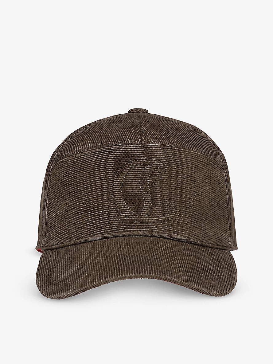 Enky Mooncrest corduroy cotton cap - 1