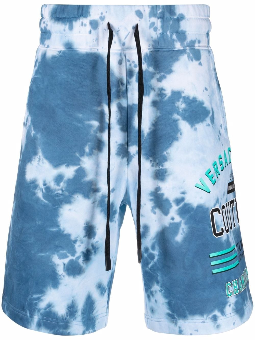 tie-dye logo-print shorts - 1