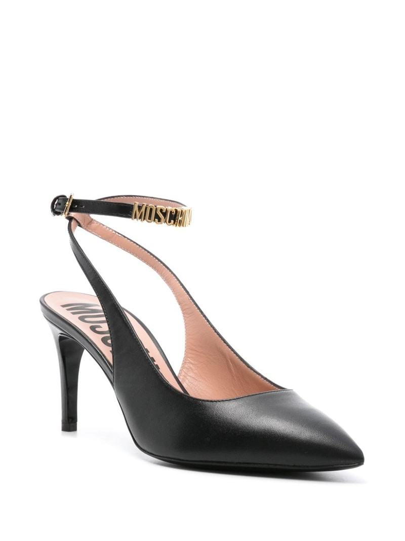 Moschino 80mm leather pumps outlook