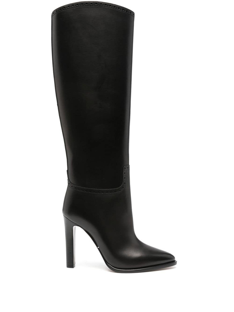 Brently 100mm knee-high leather boots 1