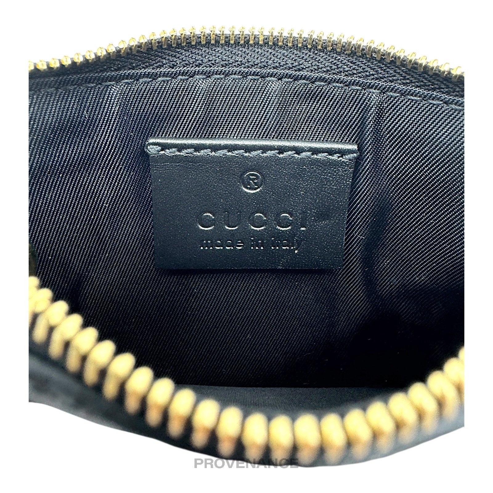 Gucci Key Pouch Cles - Black GG Guccissima Leather - 7