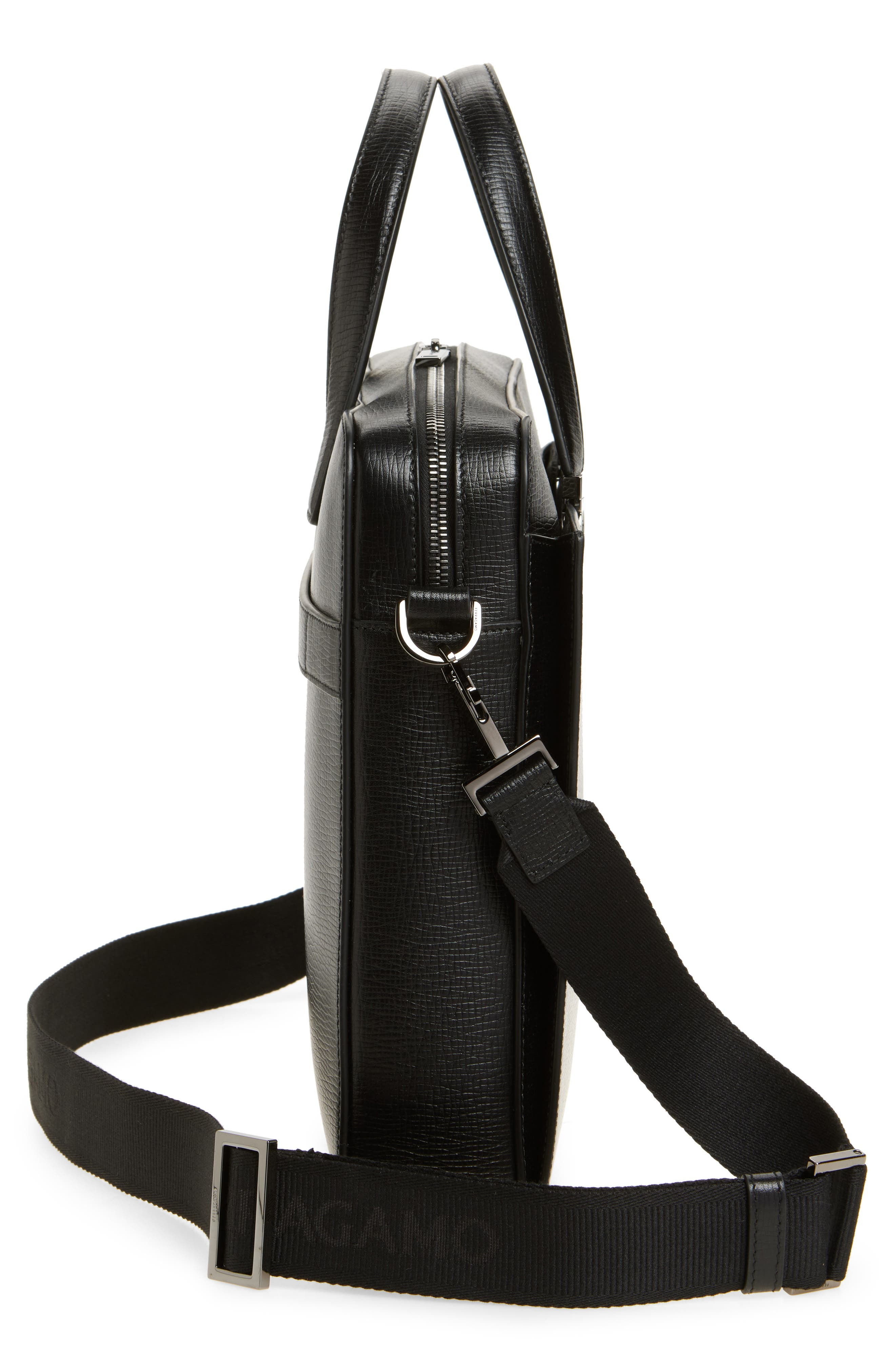 FERRAGAMO Trading Gancio Leather Briefcase in Nero at Nordstrom - 5