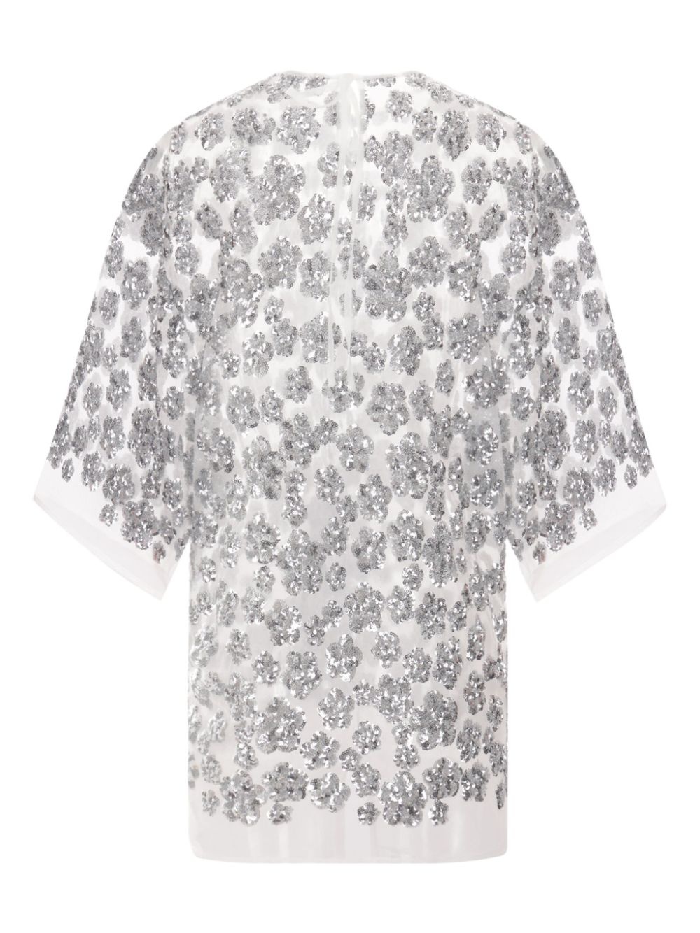 floral-sequins T-shirt - 2