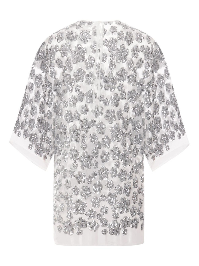 CECILIE BAHNSEN floral-sequins T-shirt outlook