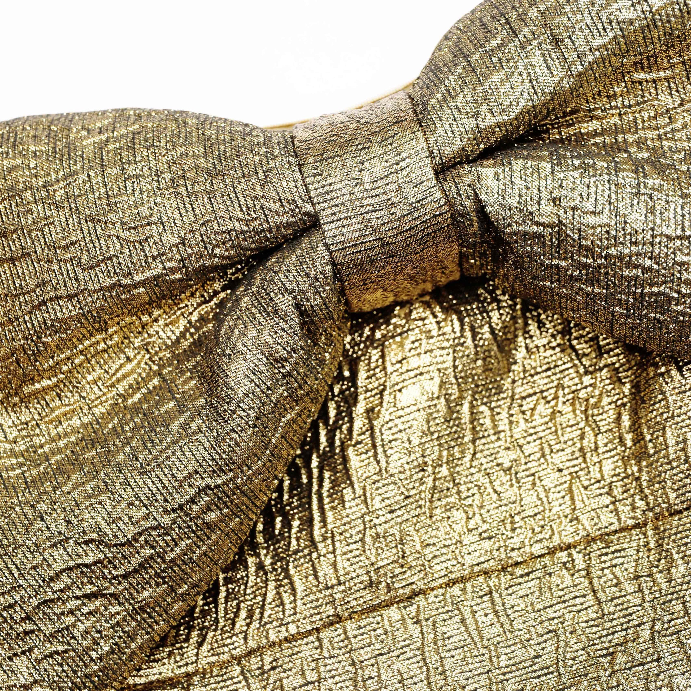Gold Metallic Jacquard Mini Dress - 5