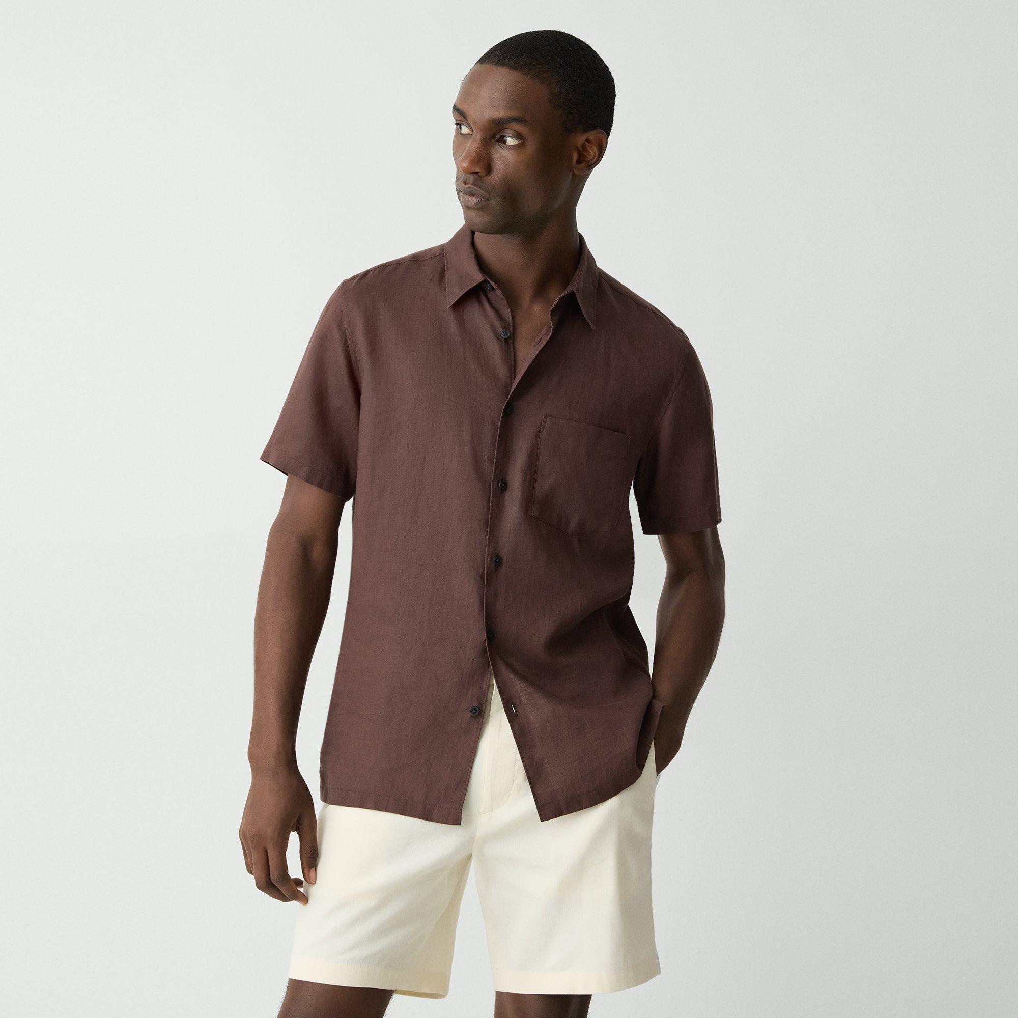 Irving Short-Sleeve Shirt in Relaxed Linen - 2