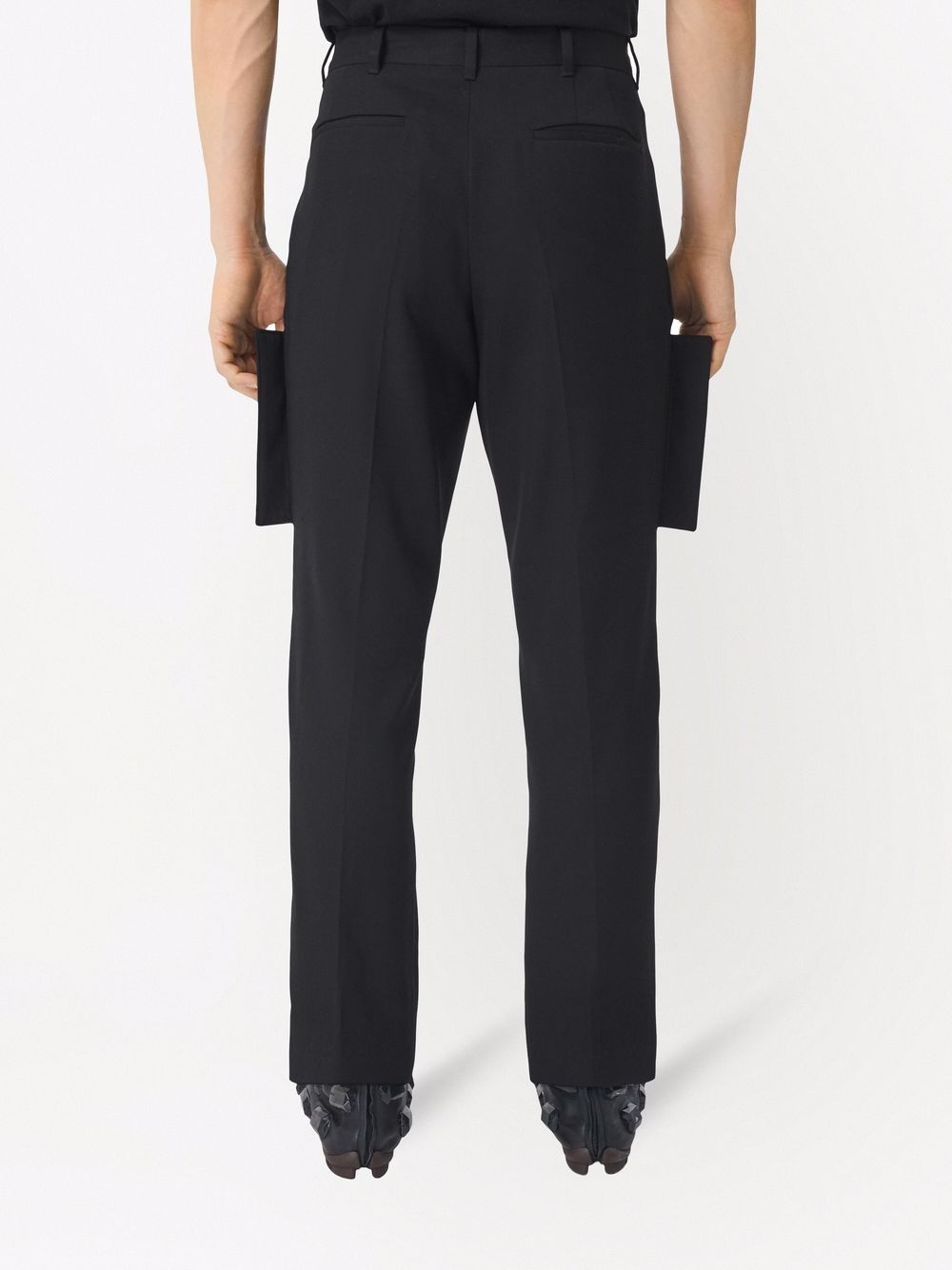 panelled-detail tailored trousers - 4