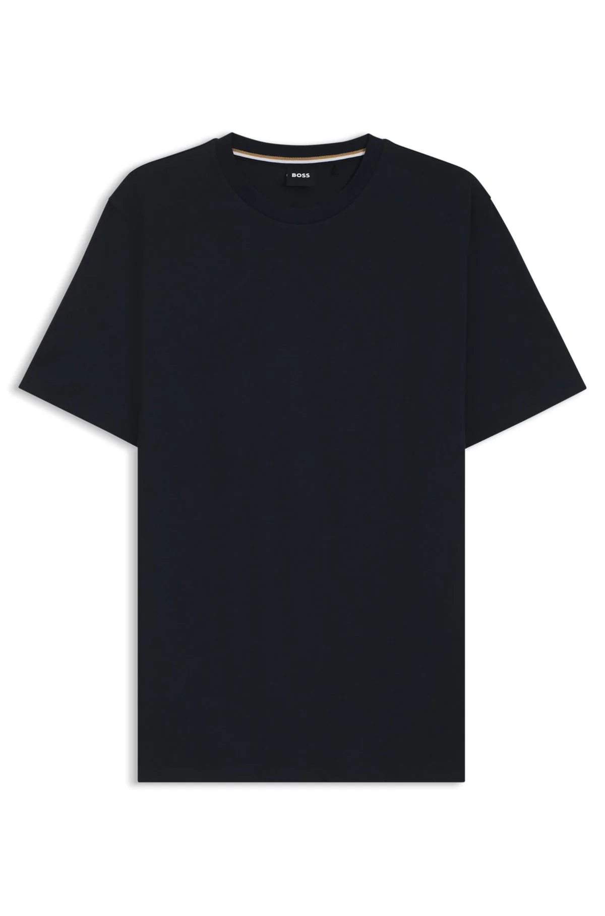 COTTON-JERSEY REGULAR-FIT T-SHIRT WITH RIBBED COLLAR - 1