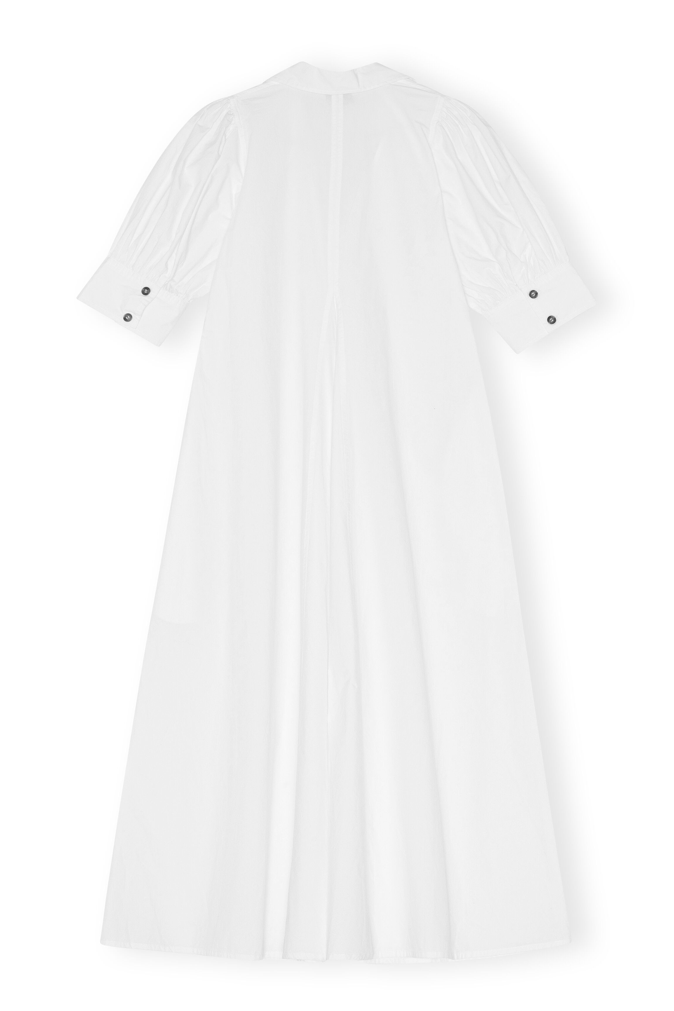 COTTON POPLIN COLLAR MIDI DRESS - 1