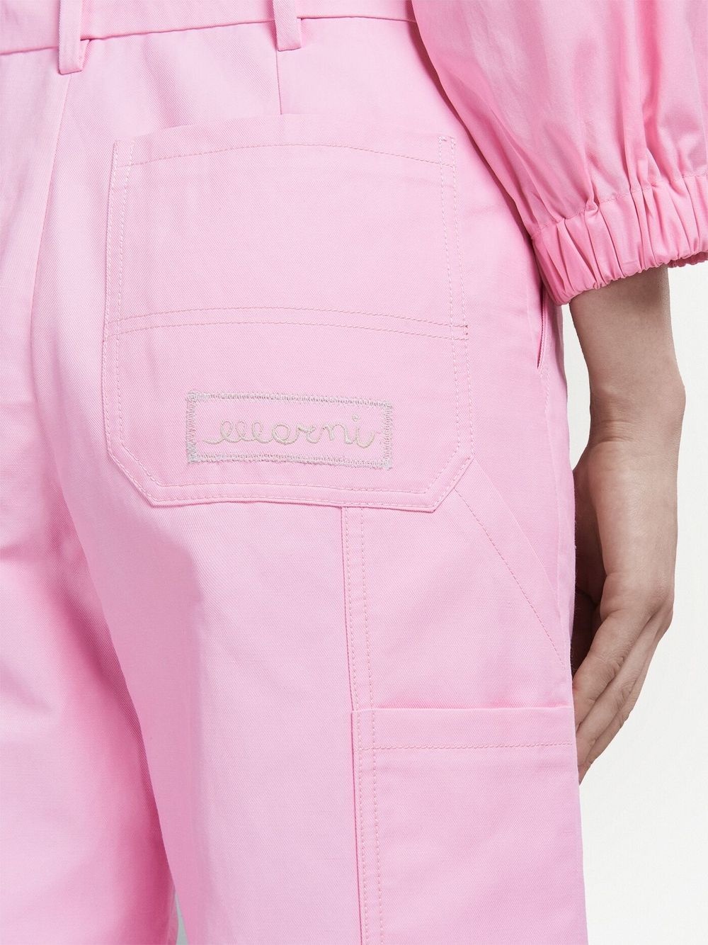 embroidered-logo straight-leg trousers - 5
