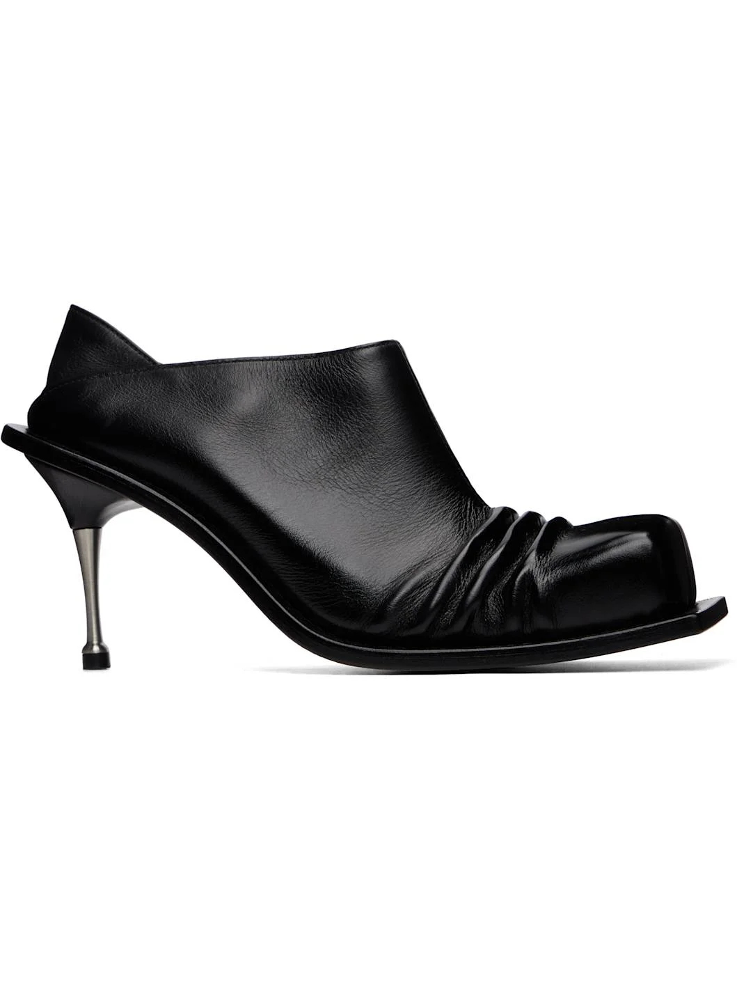 Black Convertible Mule Heels - 1