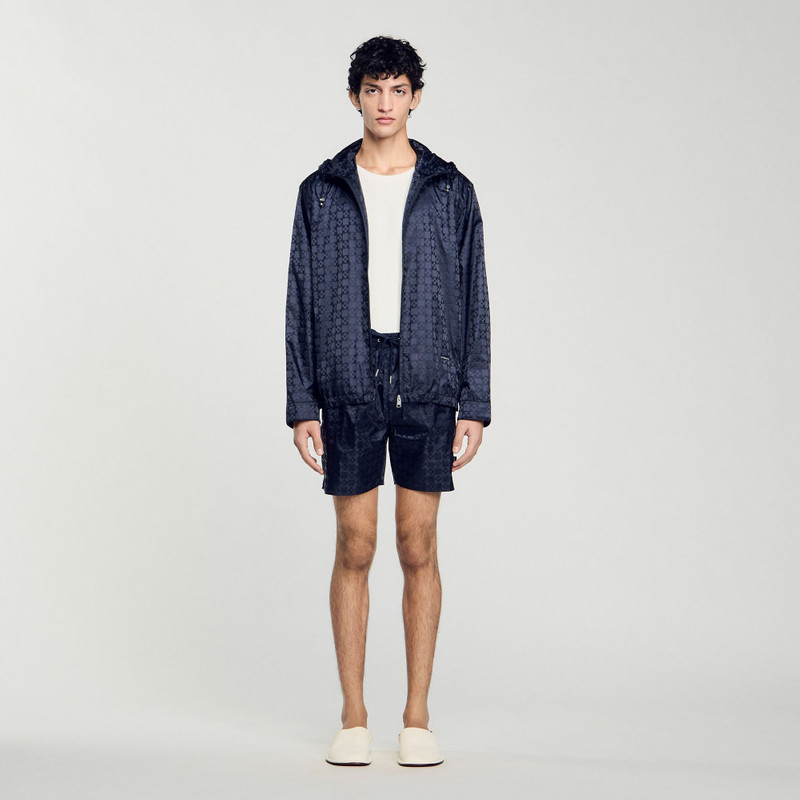 Sandro SQUARE CROSS NYLON JACKET outlook