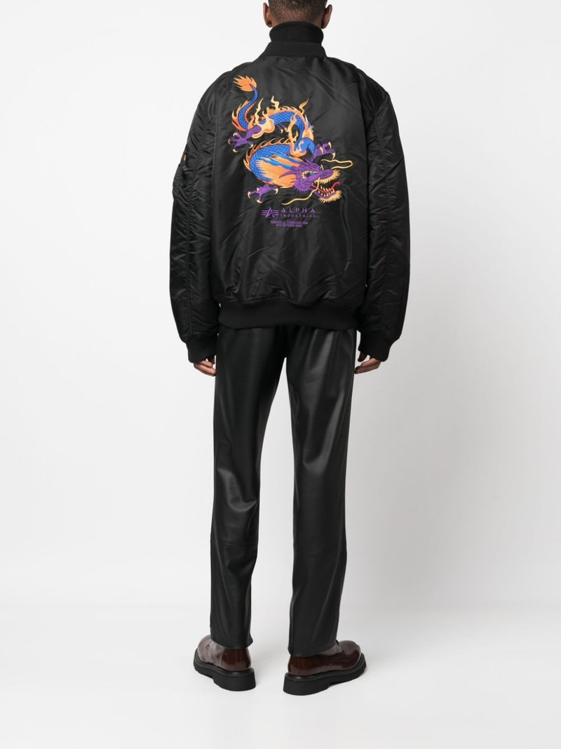 ALPHA INDUSTRIES embroidered-design bomber jacket outlook