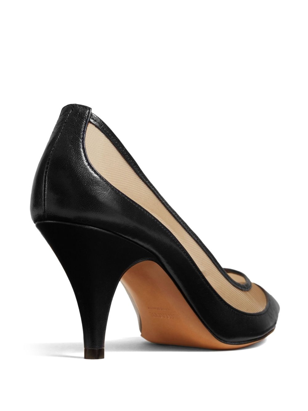 The River 75mm mesh-panel leather pumps - 3