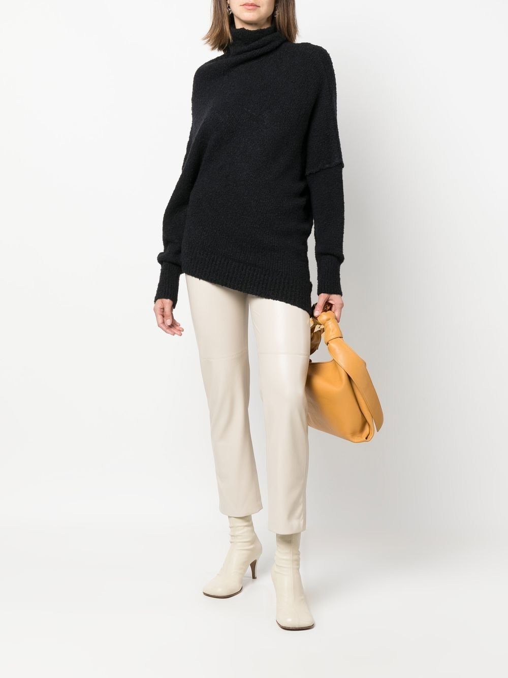 Fuzzy Boucle asymmetric sweater - 2