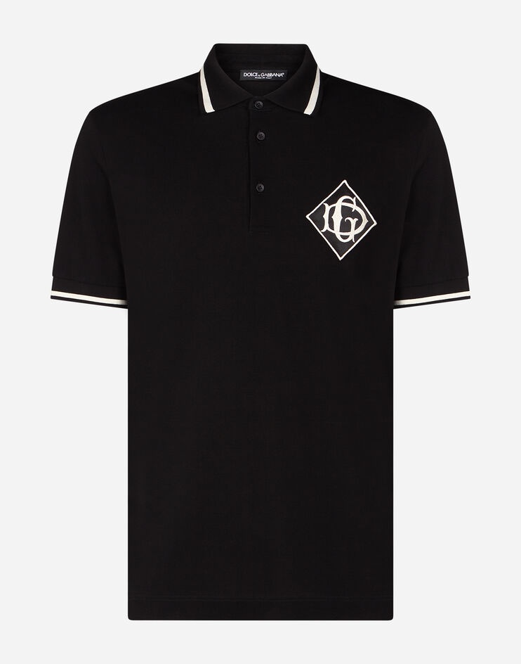 Cotton polo-shirt with DG logo - 3