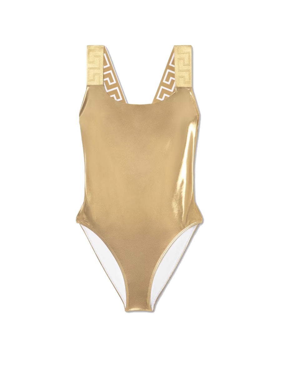 Versace Women One Piece Swimsuit With Greek Border - 1