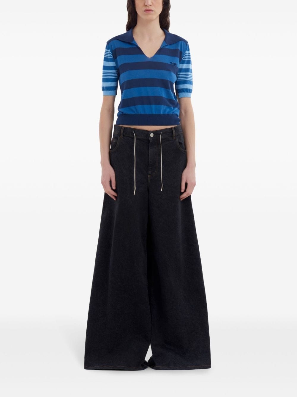 high-rise wide-leg jeans - 3