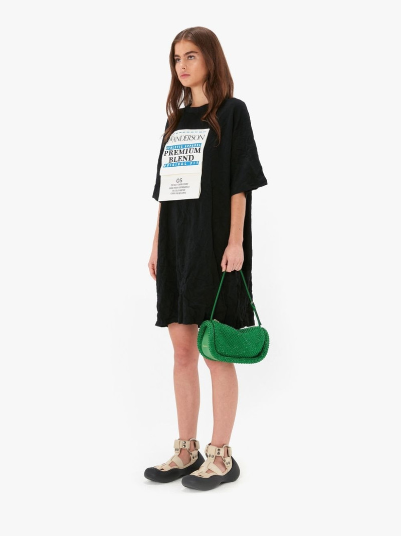 JW Anderson BUMPER-15 LEATHER SHOULDER BAG WITH CRYSTAL outlook