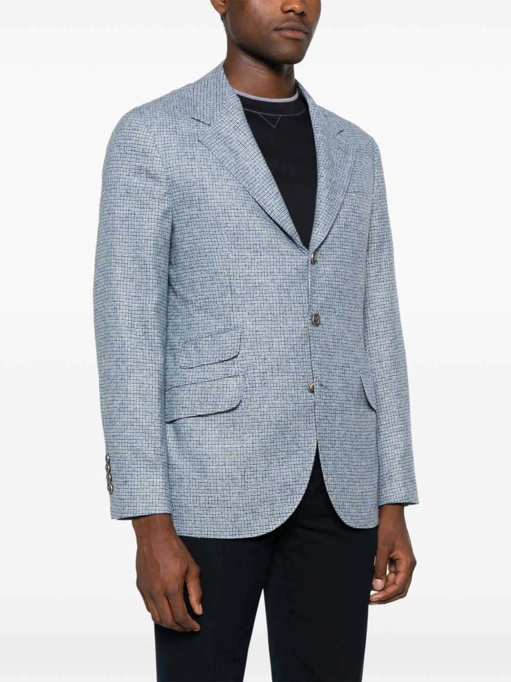 checked blazer - 3