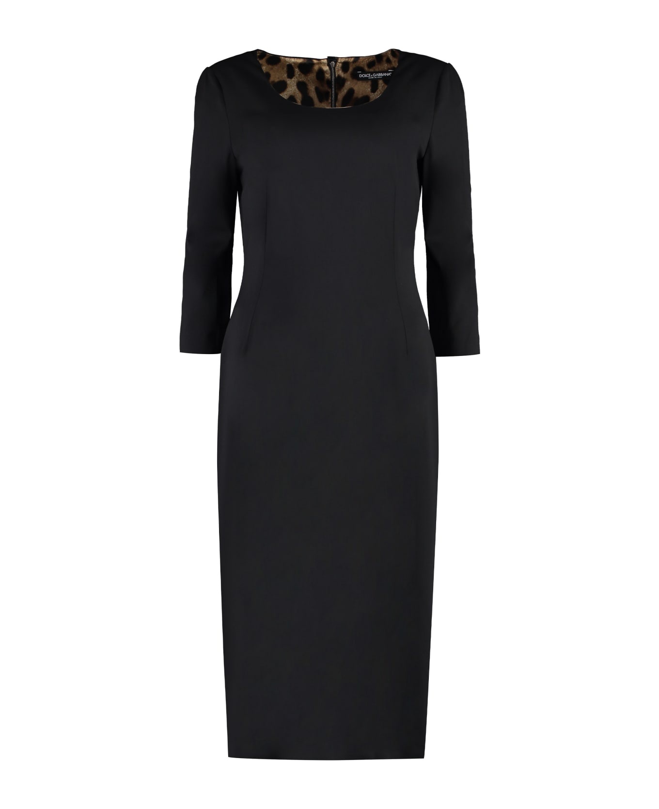 Virgin Wool Midi Dress - 1