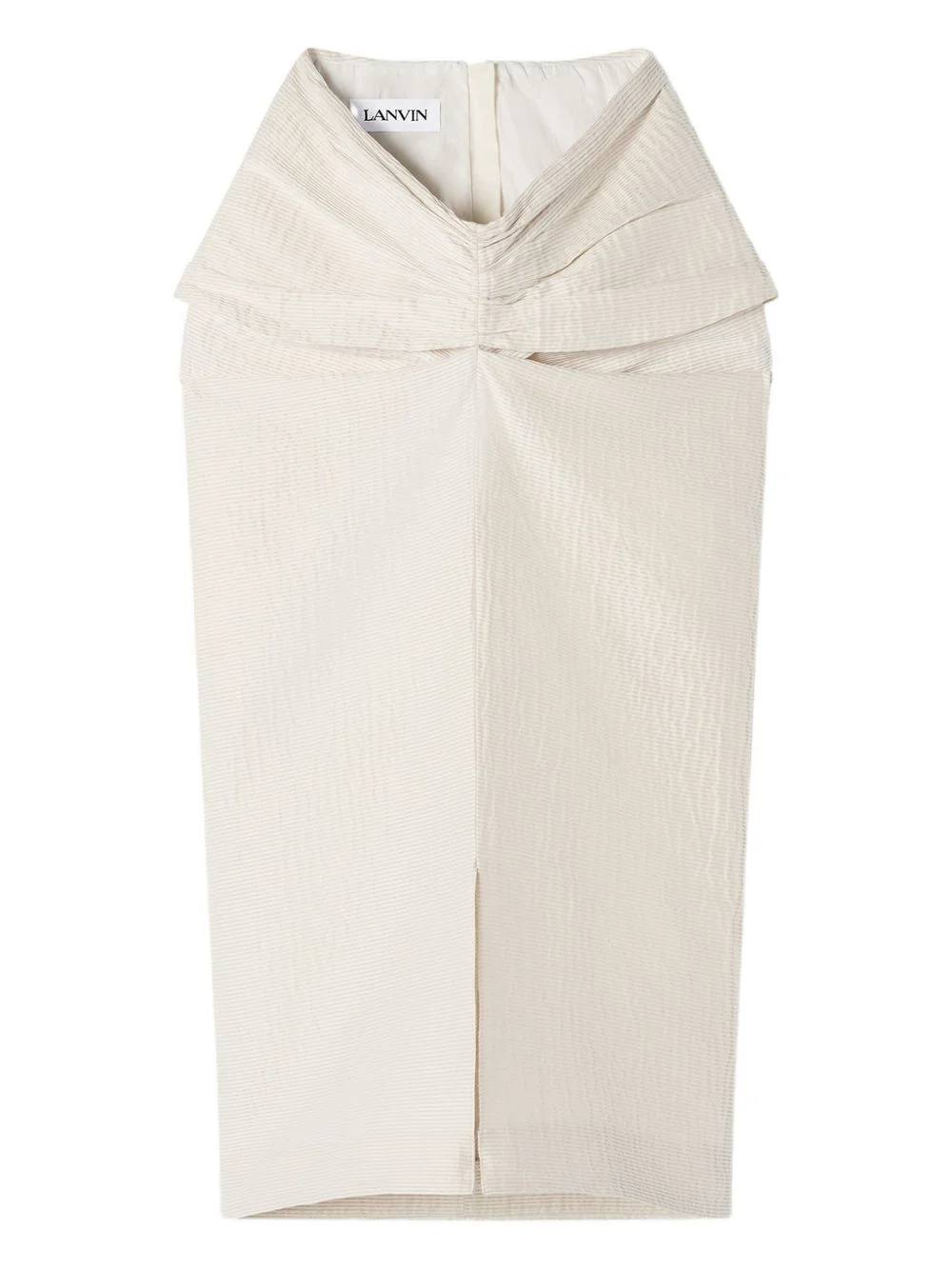 ruched-detail midi skirt - 1