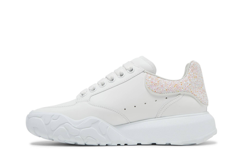 Alexander McQueen Alexander McQueen Wmns Court Trainer 'White Pink Glitter' outlook