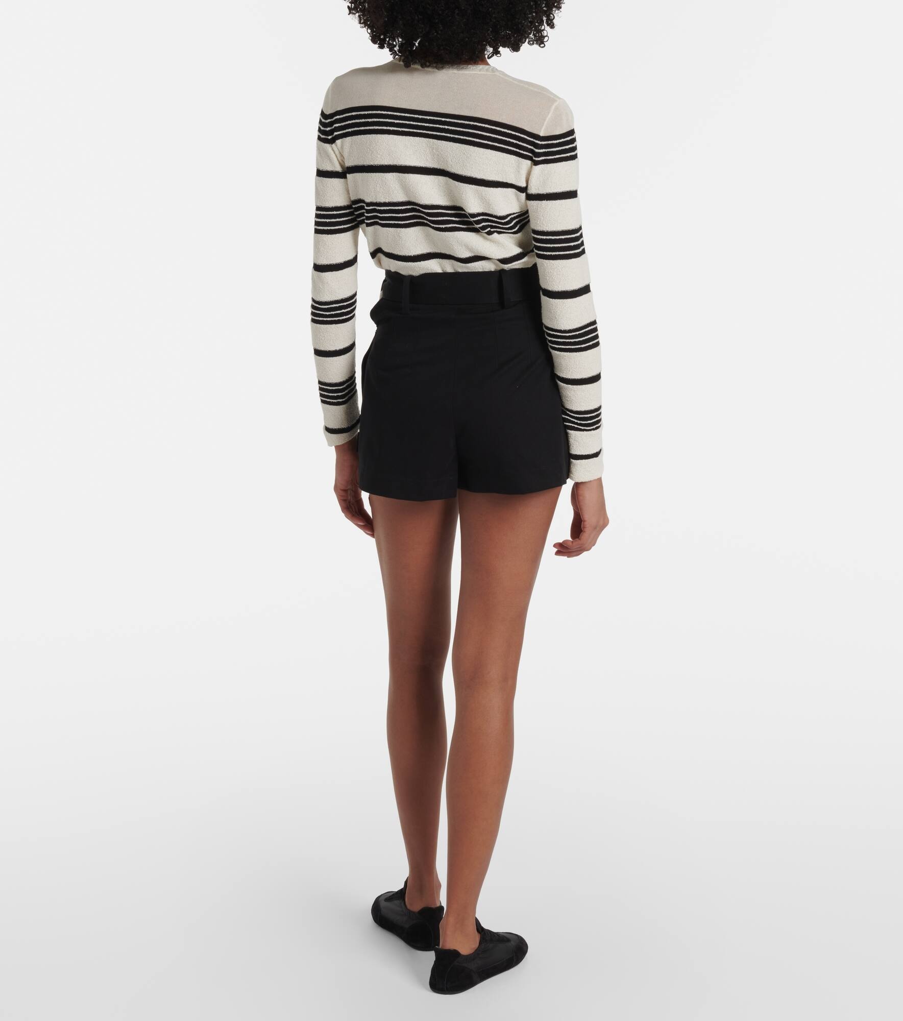 Belted gabardine shorts - 3