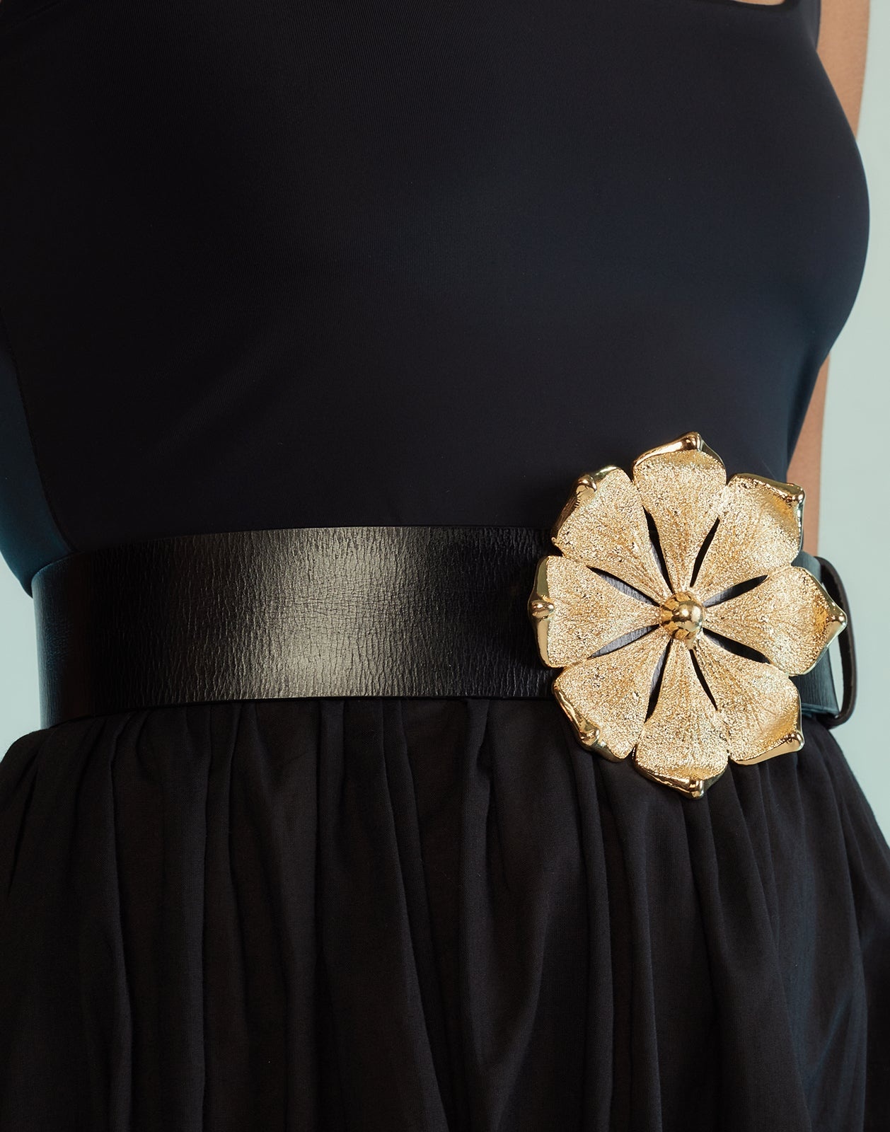 Gold Flower Buckle Belt - 2