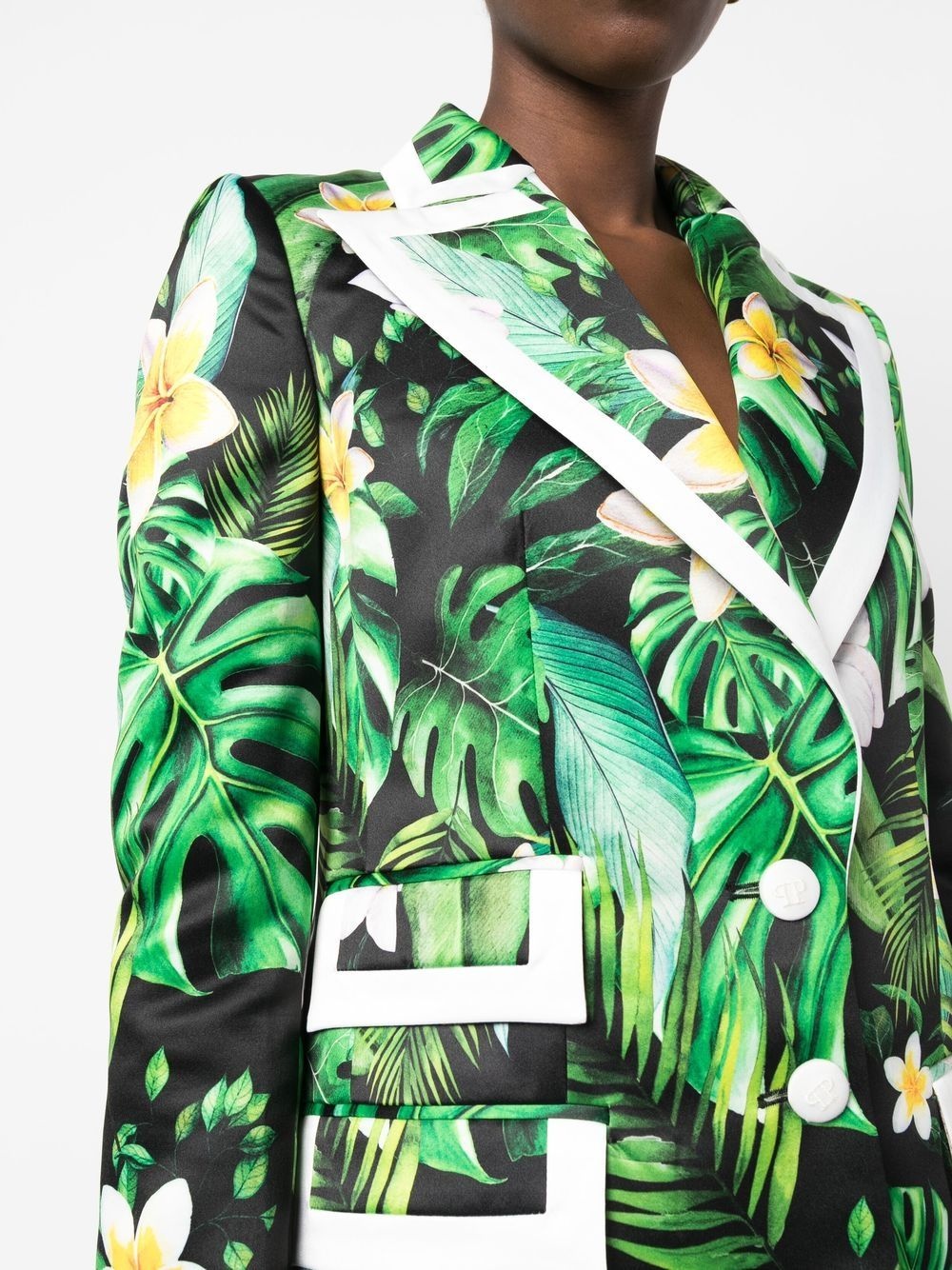floral-print single-breasted blazer - 5