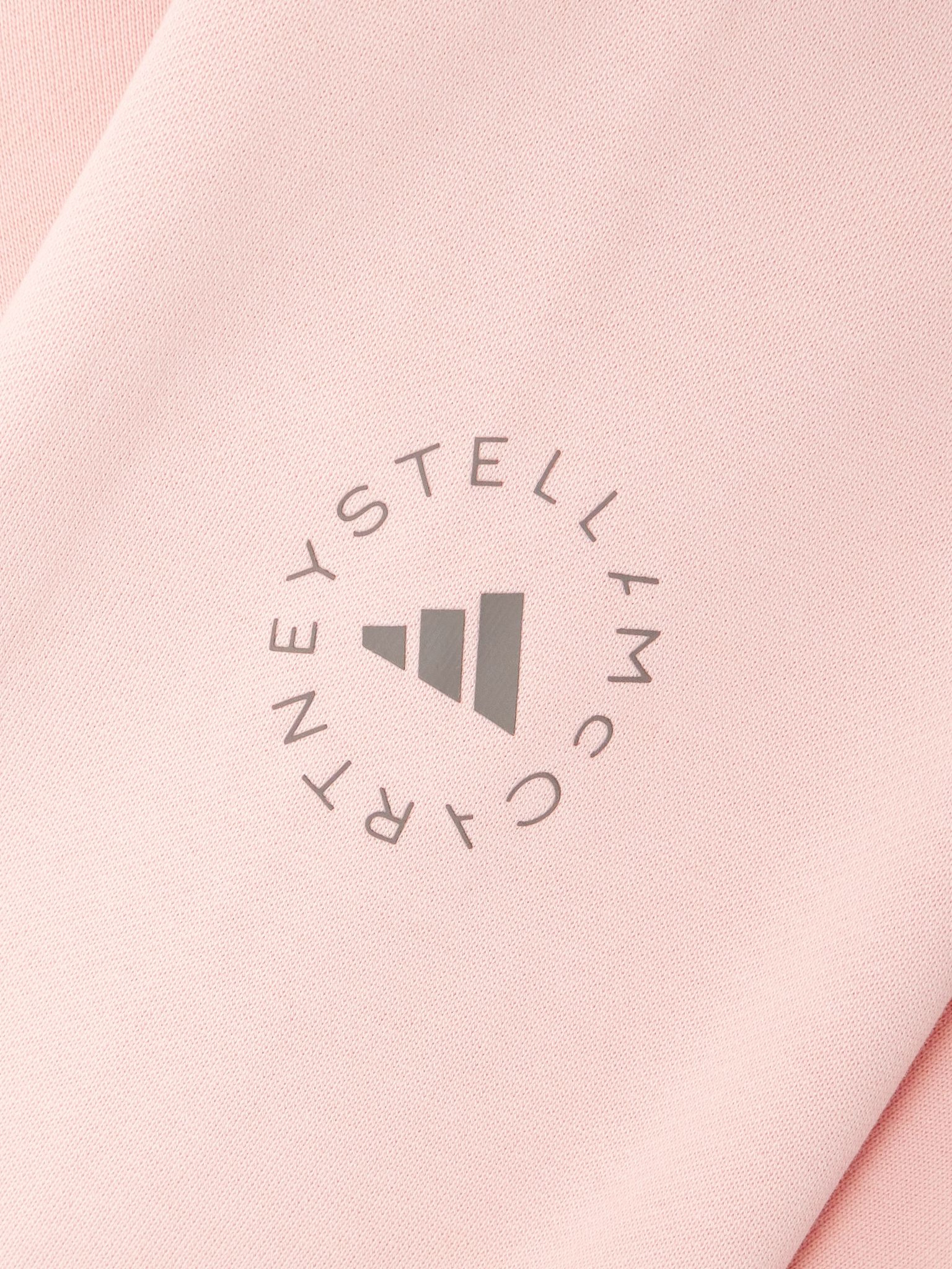 TrueCasuals cropped cotton-jersey hoodie Baby pink - 4
