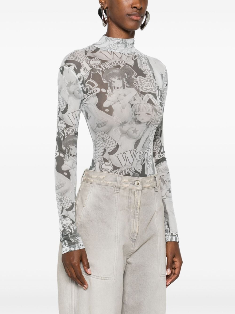 printed bodysuit - 3