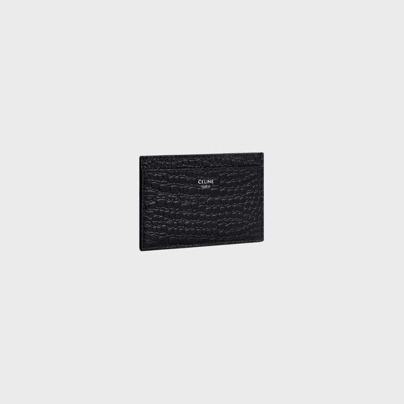 CELINE Card holder in CROCODILE EMBOSSED CALFSKIN outlook