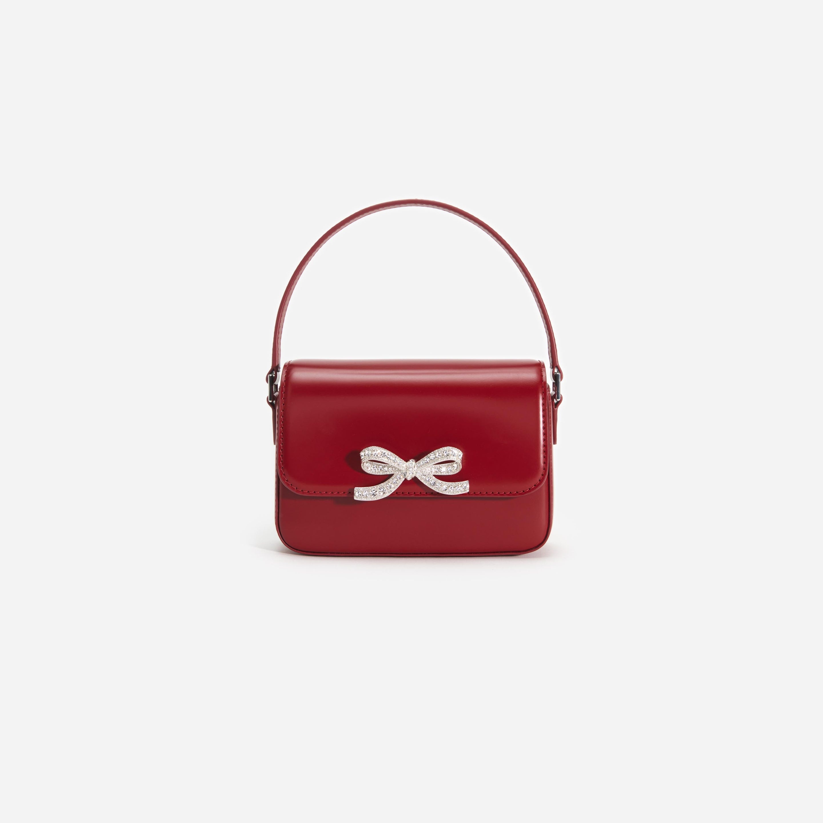 Burgundy Leather Micro Bag - 1