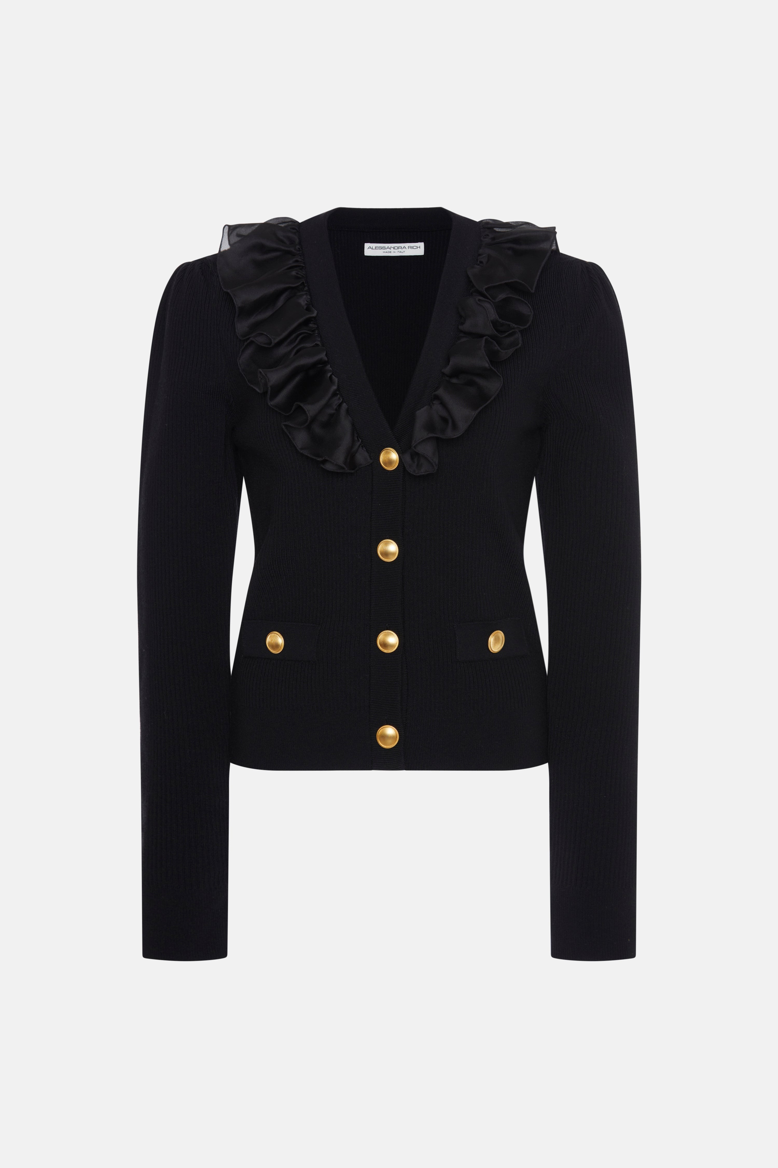 CARDIGAN WITH RUCHES - 1